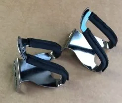 MKS Pedalhaken Half Clip Mit Lederüberzug Schwarz [16023]