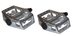 CNC Standard Plattformpedal Für BMX Silber (1/2" Gewinde) [5109]